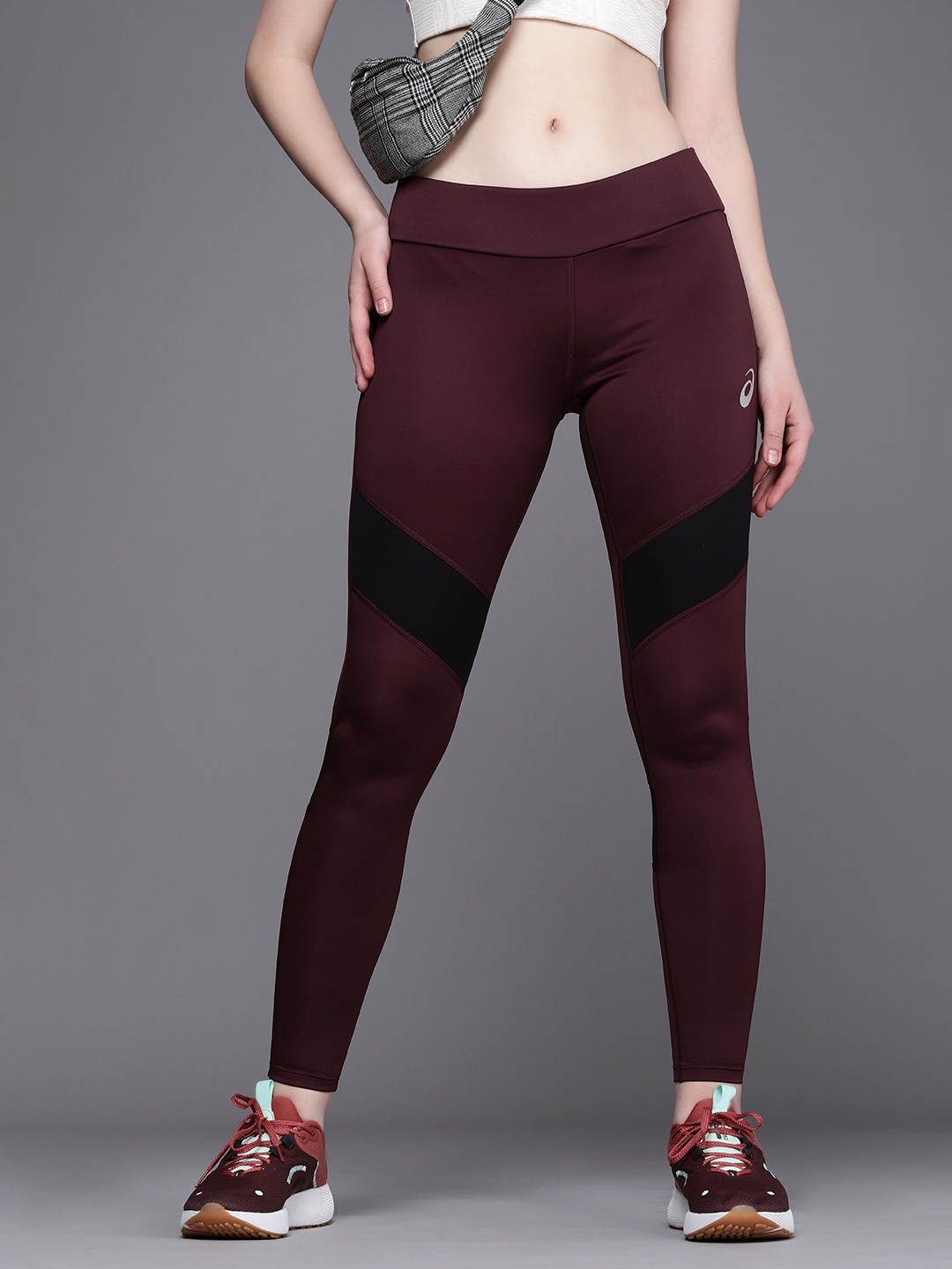 

ASICS Women Panel Training Tights, Burgundy