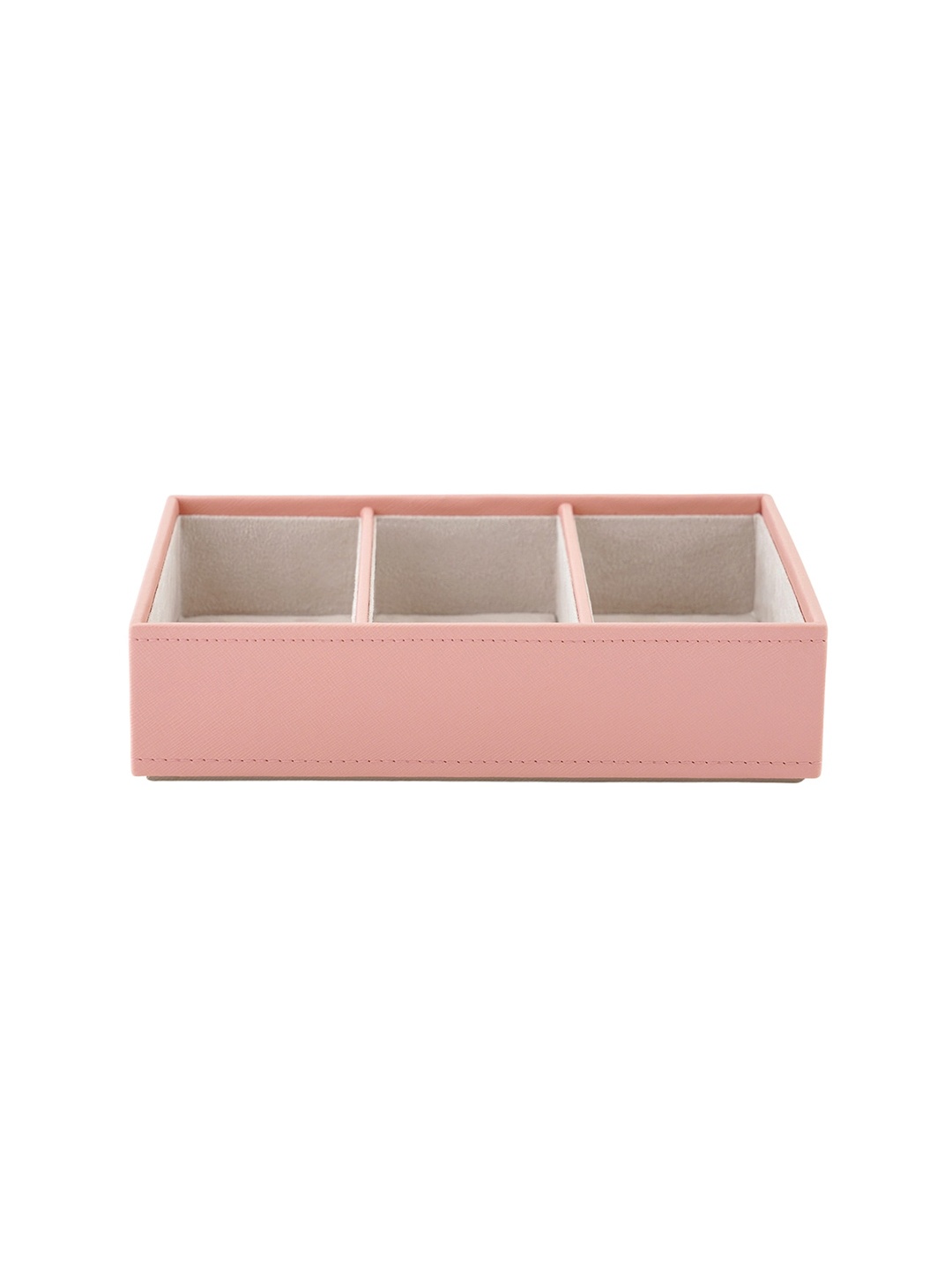 

Pure Home and Living Pink Solid 3-Compartment Tray