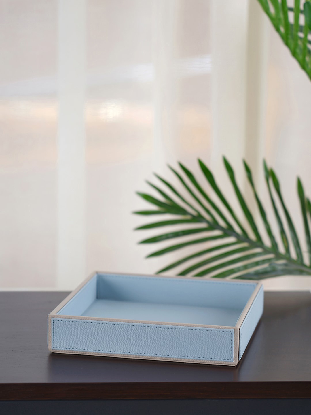 

Pure Home and Living Blue Solid Square Trays