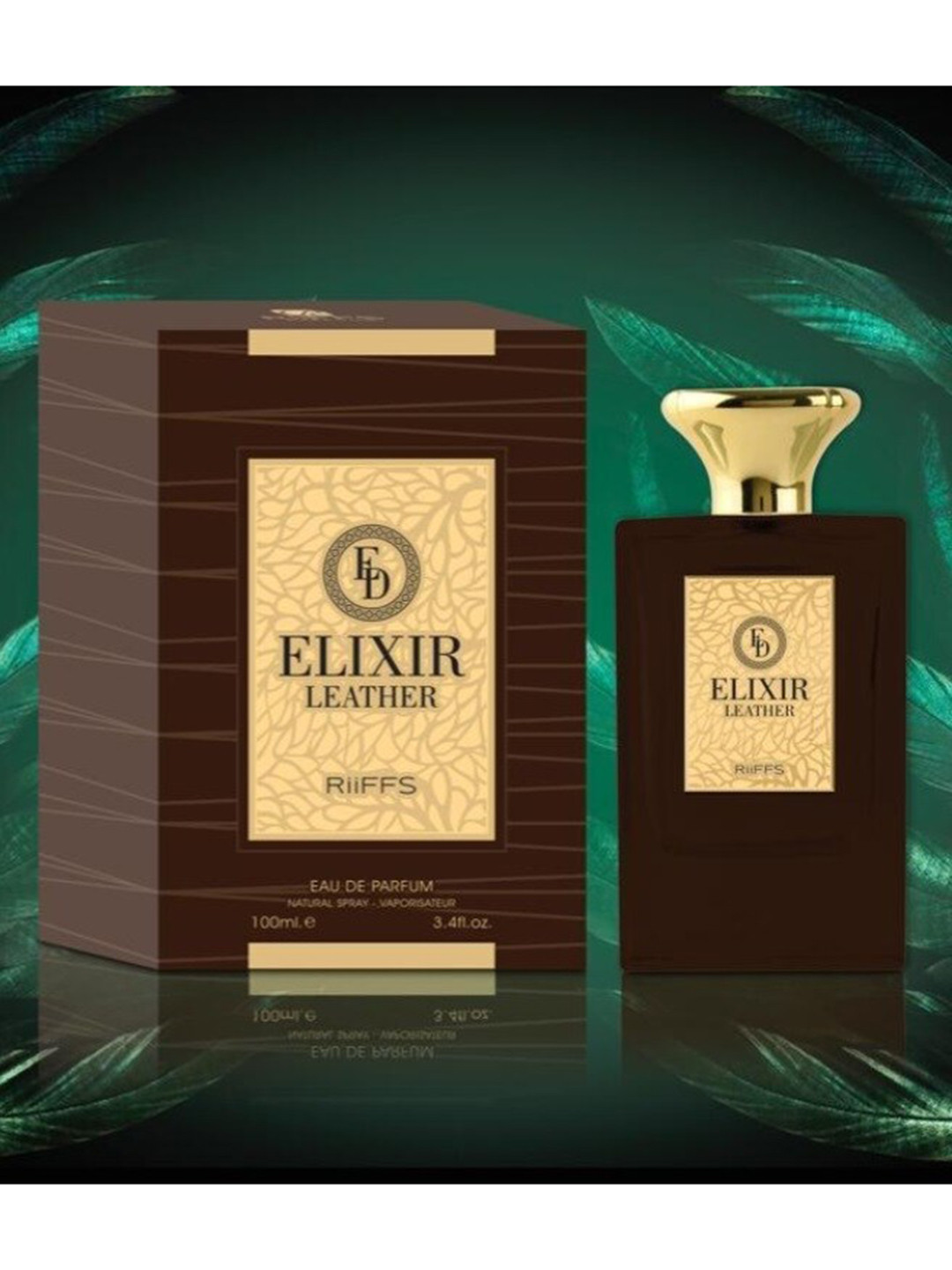 

RIIFFS Cruety-Free Elixir Leather Eau De Parfum Natural Spray - 100 ml, Brown