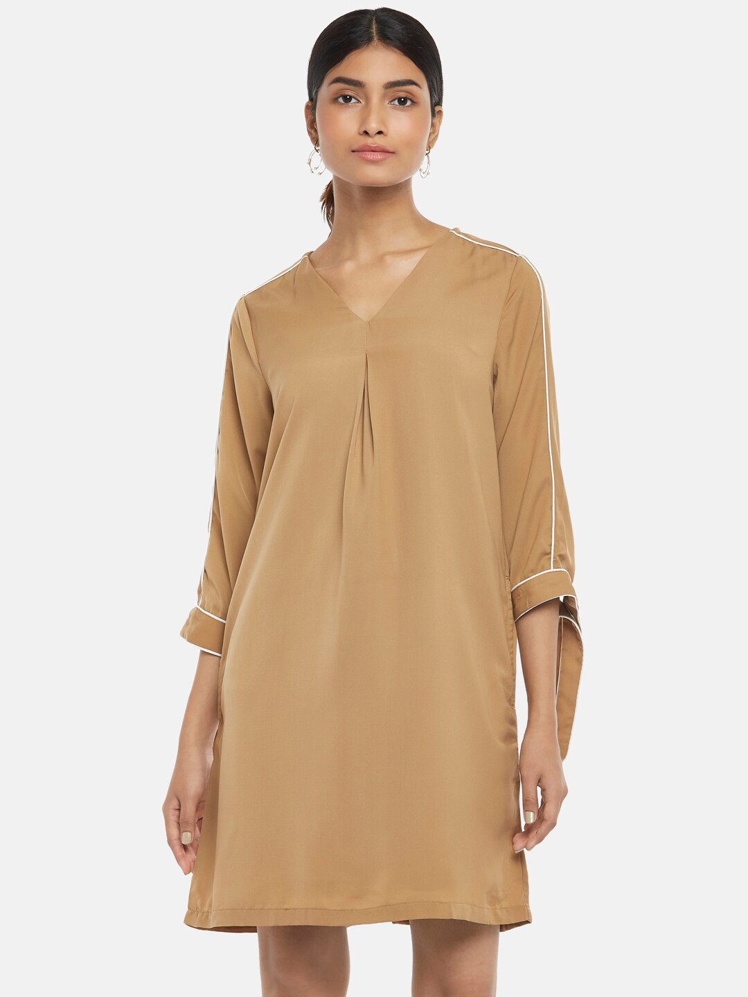 

Annabelle by Pantaloons Beige Formal A-Line Dress