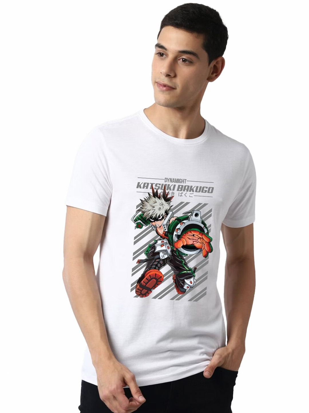 

Planet Superheroes Men White Printed Applique T-shirt