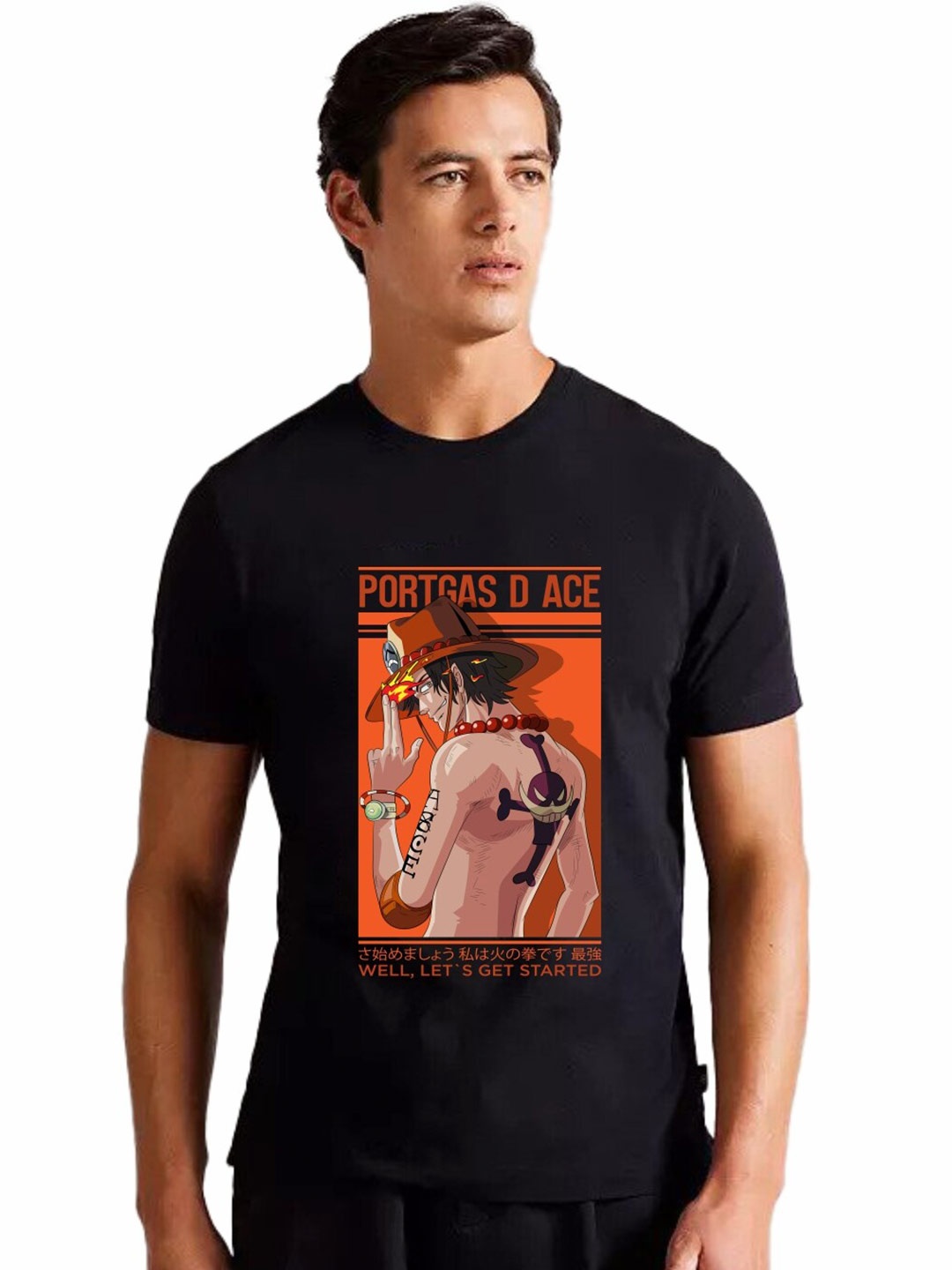 

Planet Superheroes Men Black Printed Raw Edge T-shirt