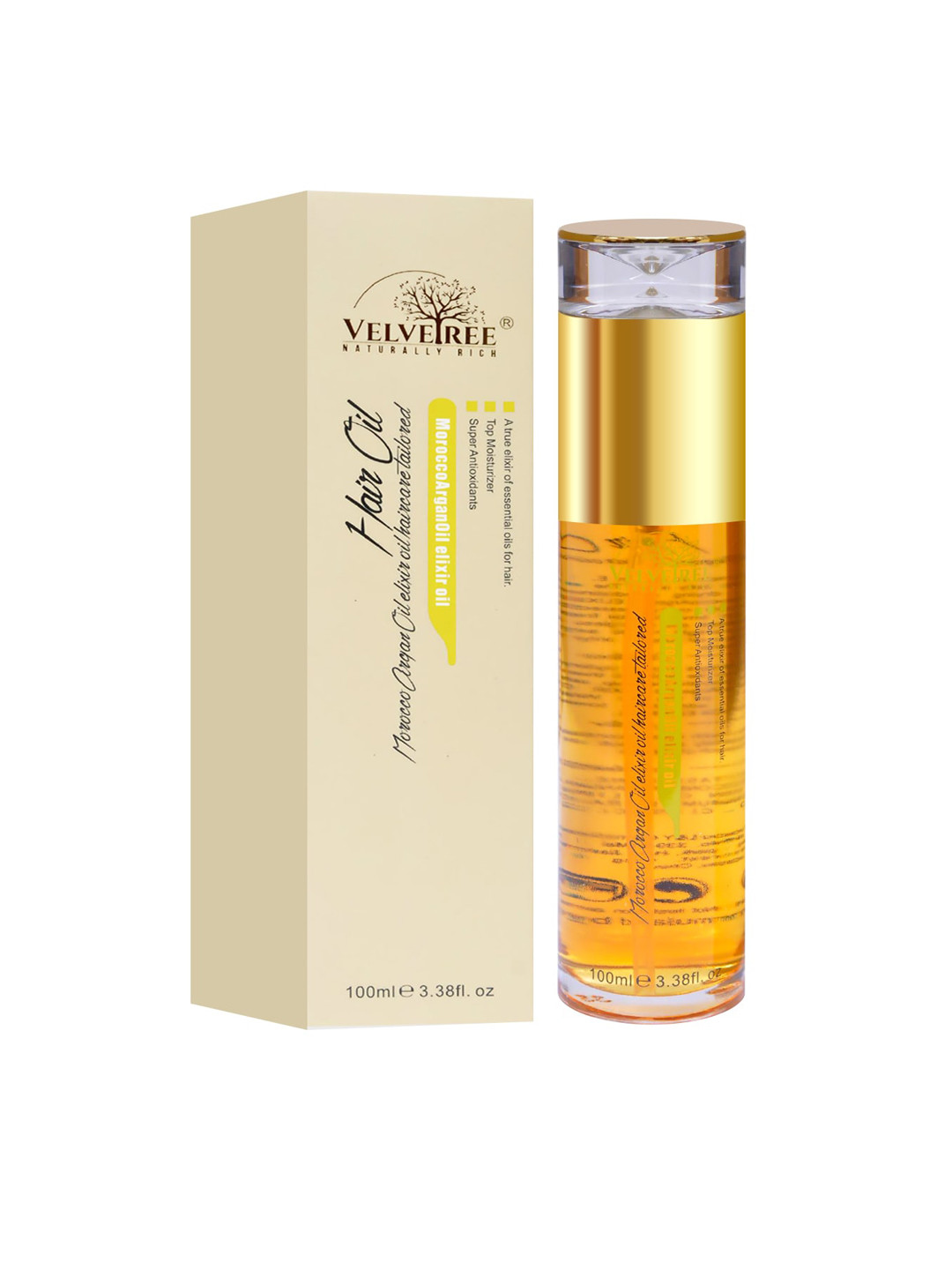

Velvetree Morocco Organic Elixir Hair Care Oil - 100 ml, Yellow