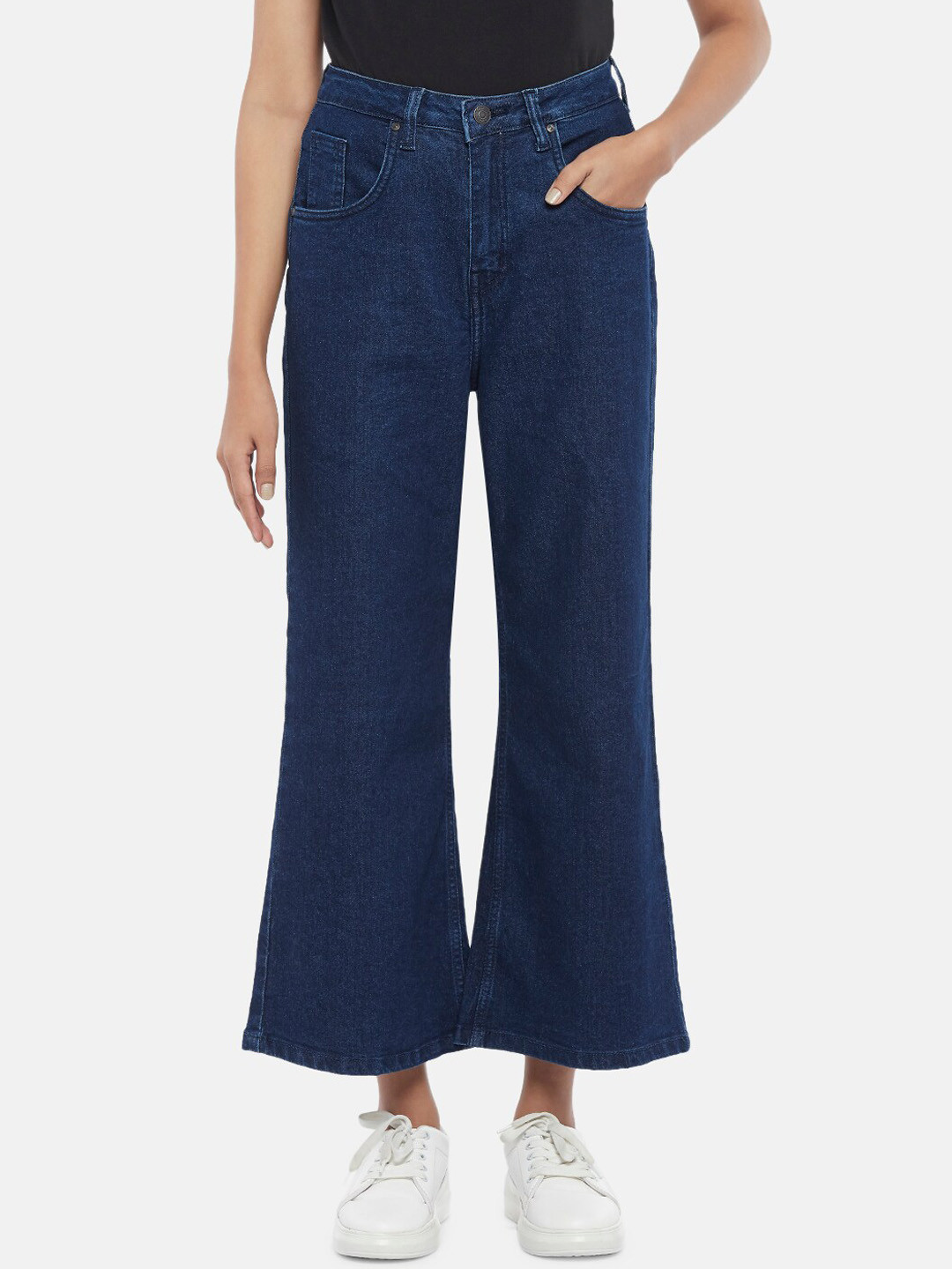 

People Women Navy Blue Flared Jeans