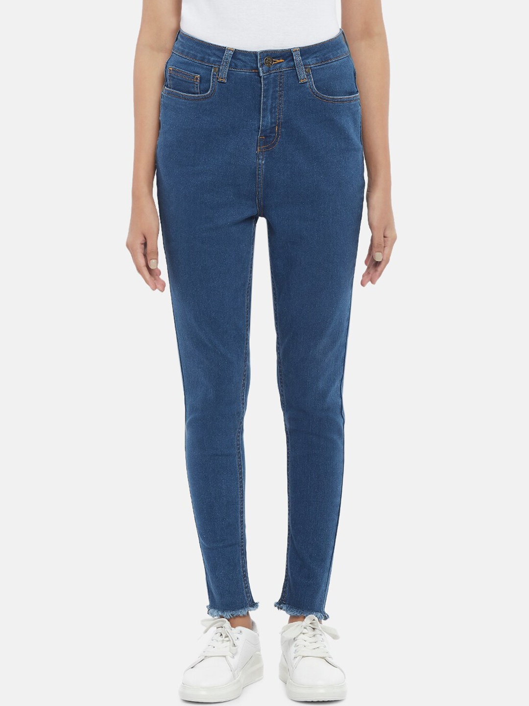 

People Women Navy Blue Skinny Fit Jeans