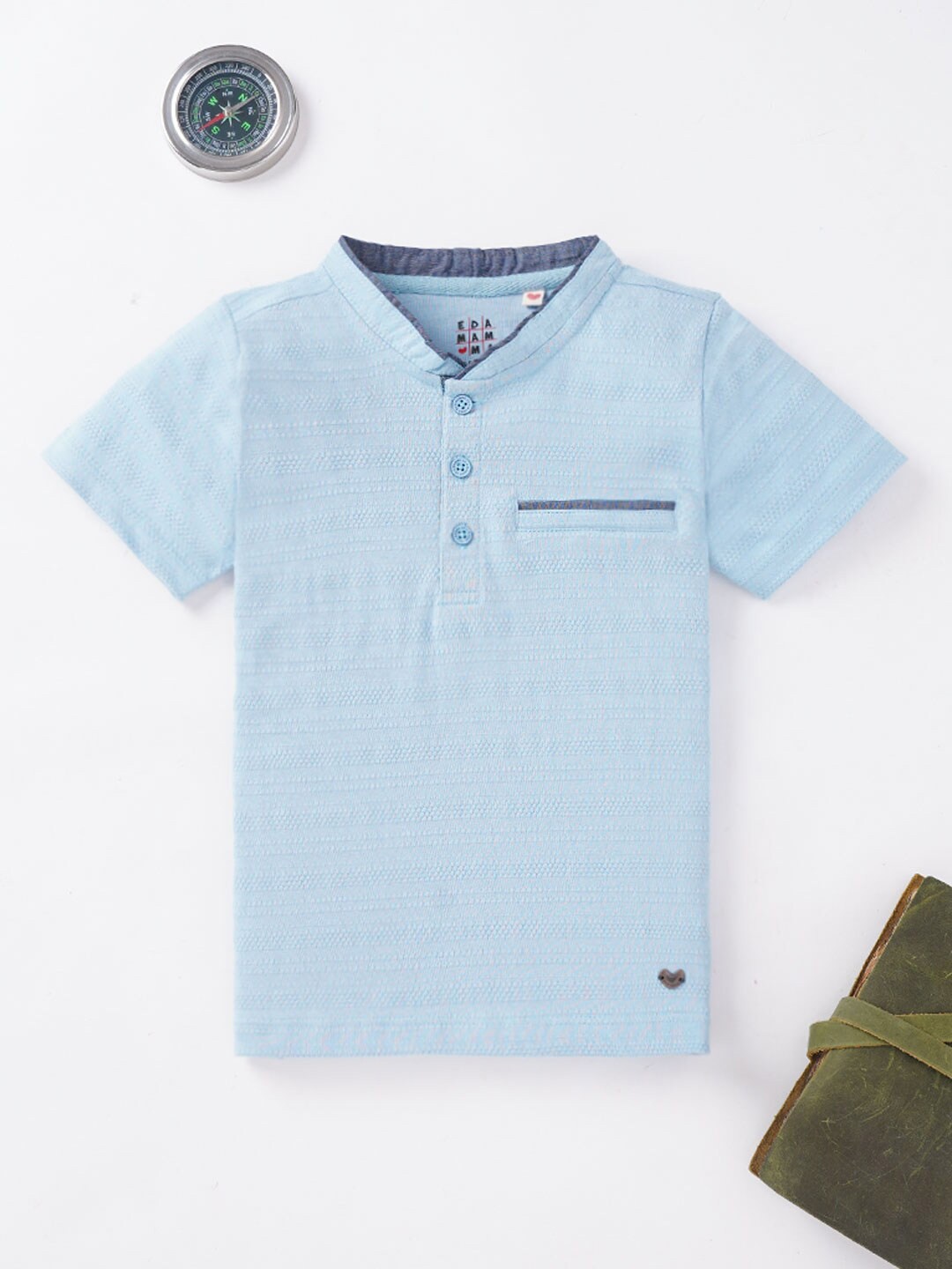 

Ed-a-Mamma Boys Blue V-Neck T-shirt