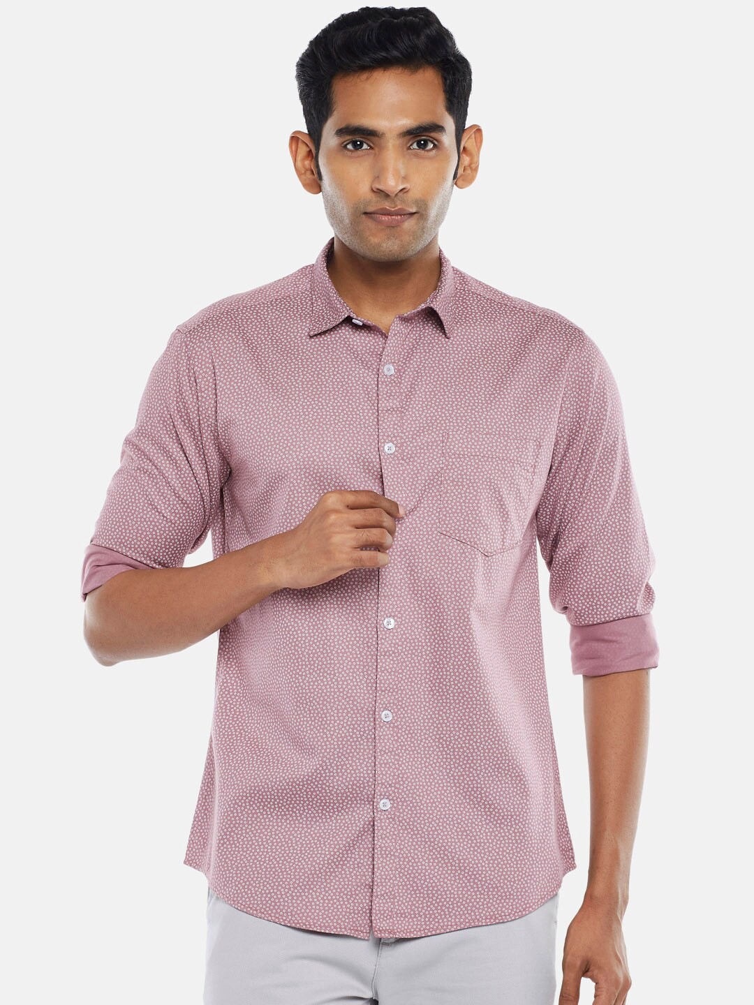 

BYFORD by Pantaloons Men Rose Slim Fit Printed Casual Shirt