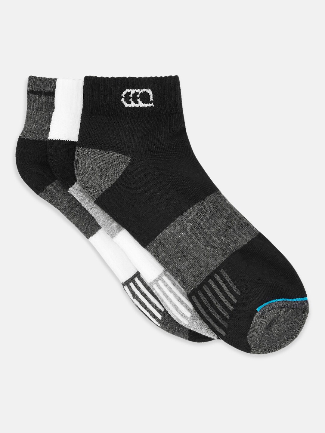 

Ajile by Pantaloons Men Pack of 3 Grey & Black Patterned Ankle-Length Socks