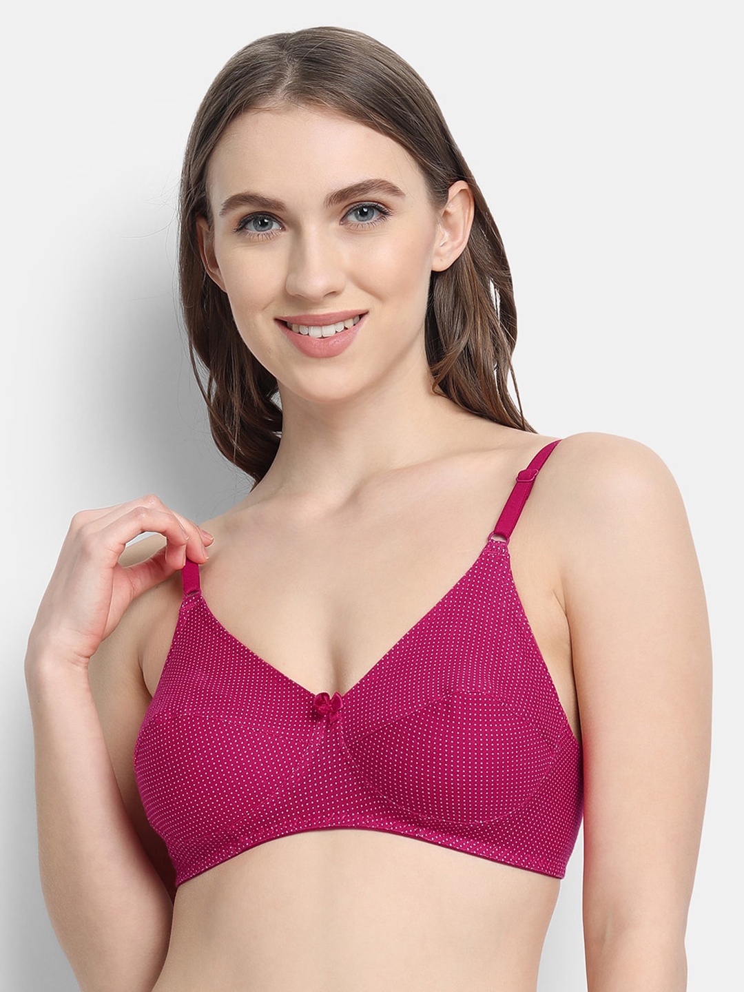 

VStar Women Pink Solid Cotton Bra NOEL-FRENCH ROSE