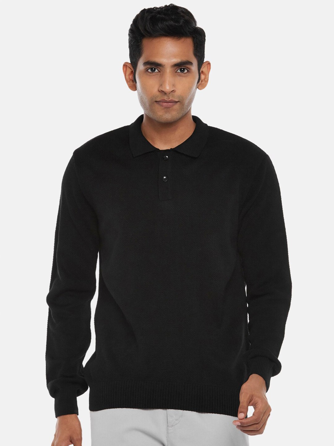 

BYFORD by Pantaloons Men Black Pullover