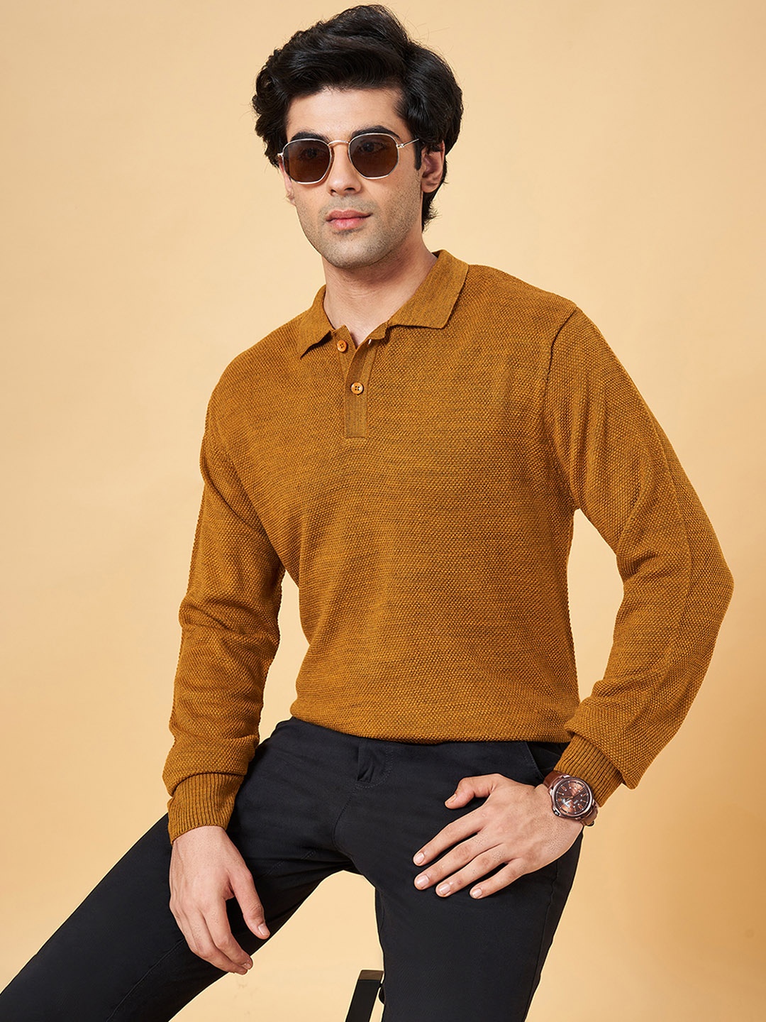 

BYFORD by Pantaloons Men Tan Pullover