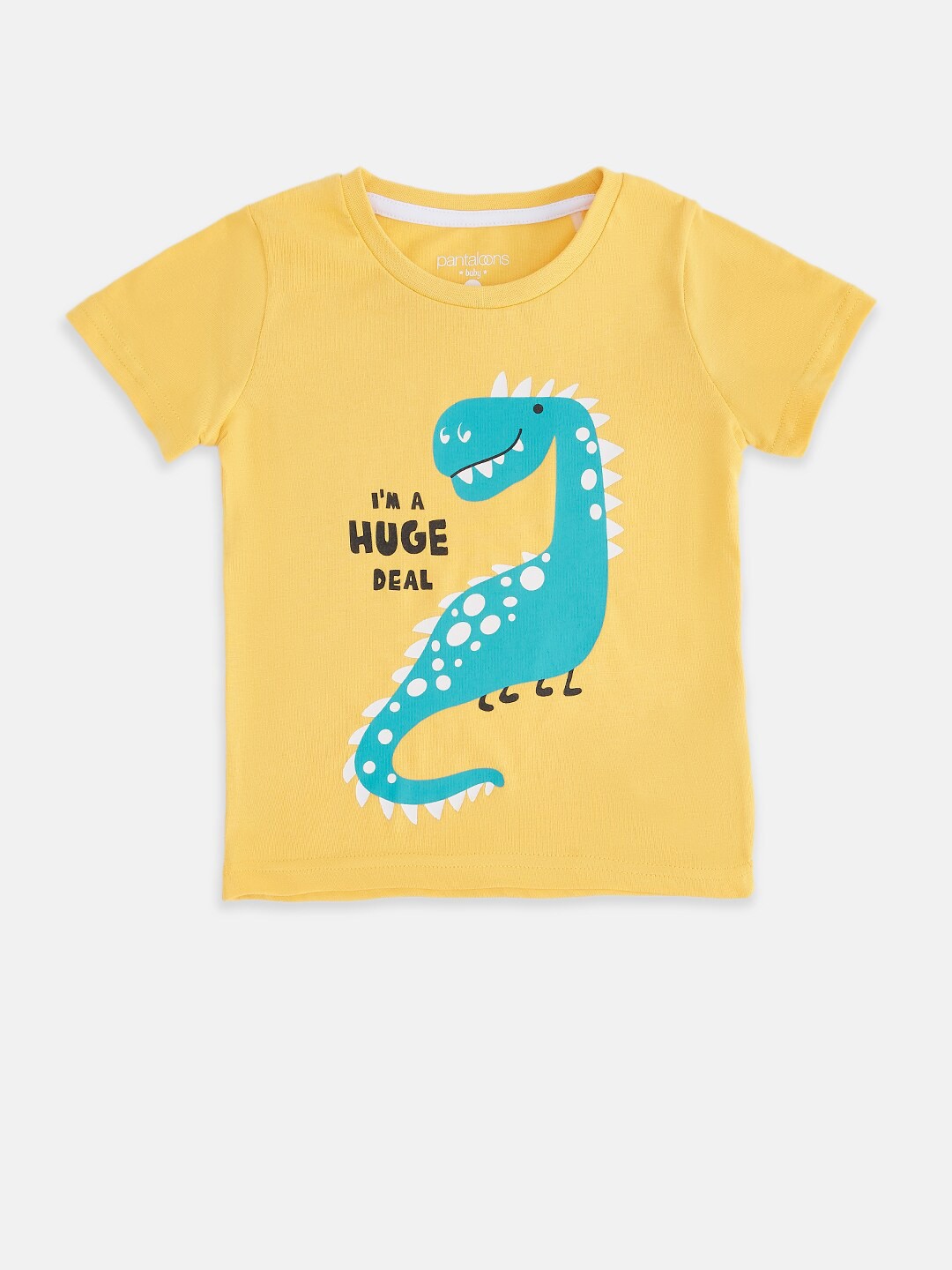 

Pantaloons Baby Boys Yellow Printed T-shirt