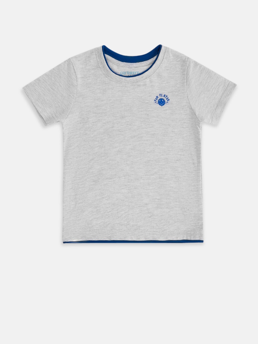 

Pantaloons Baby Boys Grey Melange Applique T-shirt