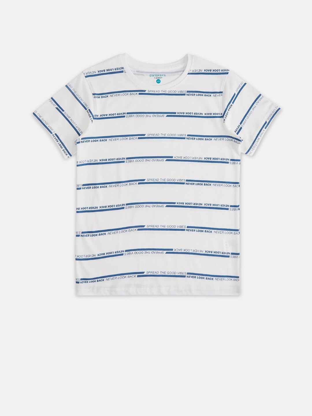 

Pantaloons Junior Boys Grey Melange Striped T-shirt