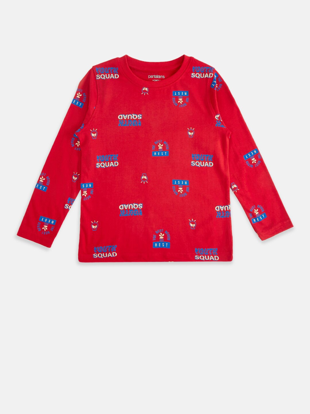 

Pantaloons Junior Boys Red Printed T-shirt