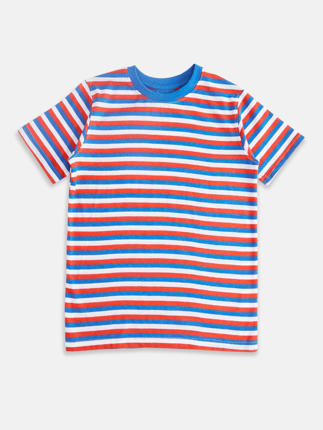 

Pantaloons Junior Boys Red Striped T-shirt