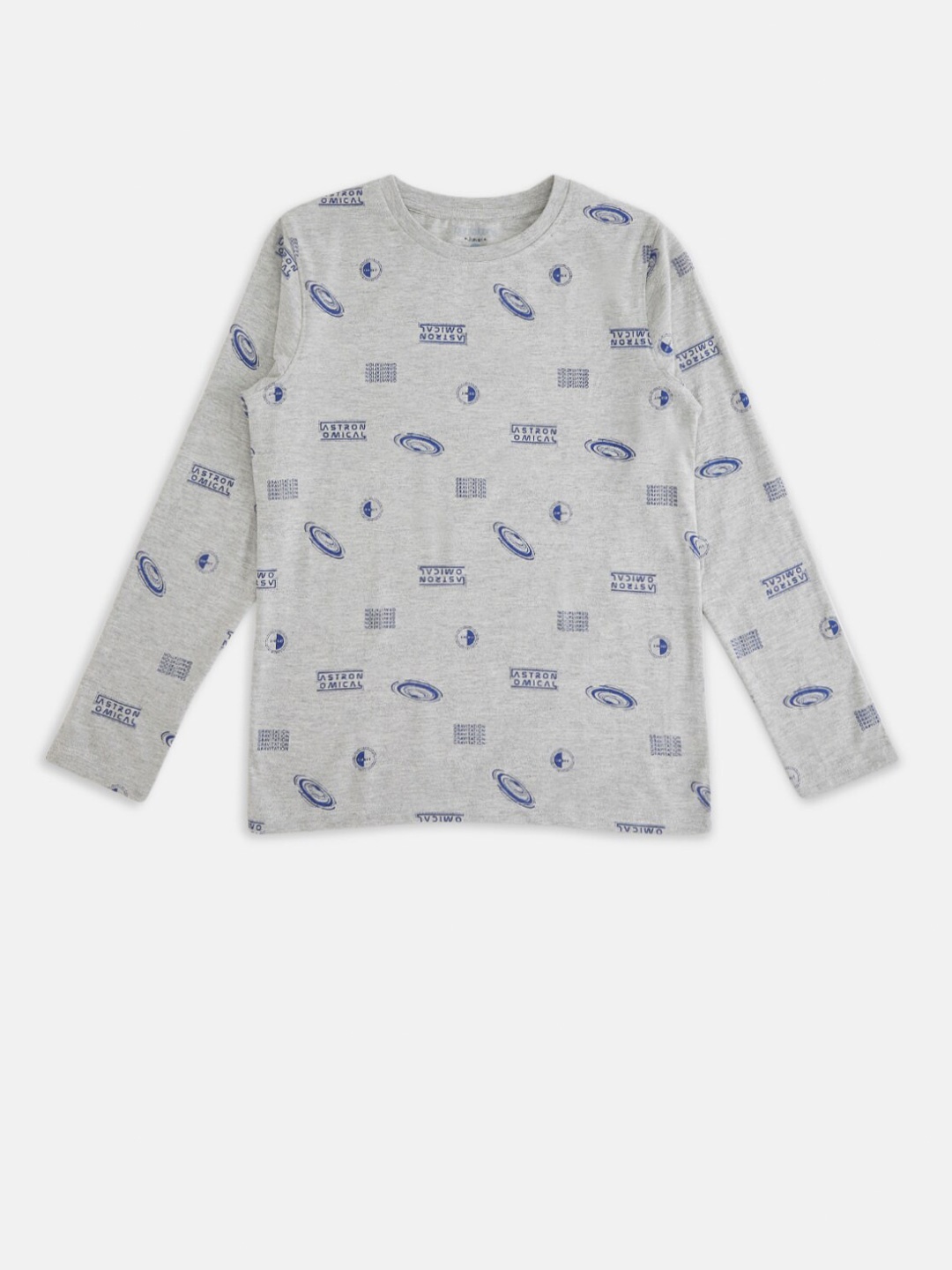 

Pantaloons Junior Boys Grey Melange Printed T-shirt