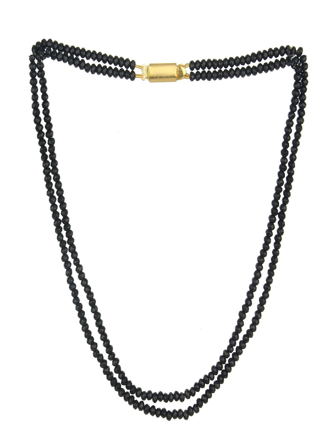 

Runjhun Gold-Toned & Black Brass Gold-Plated Necklace