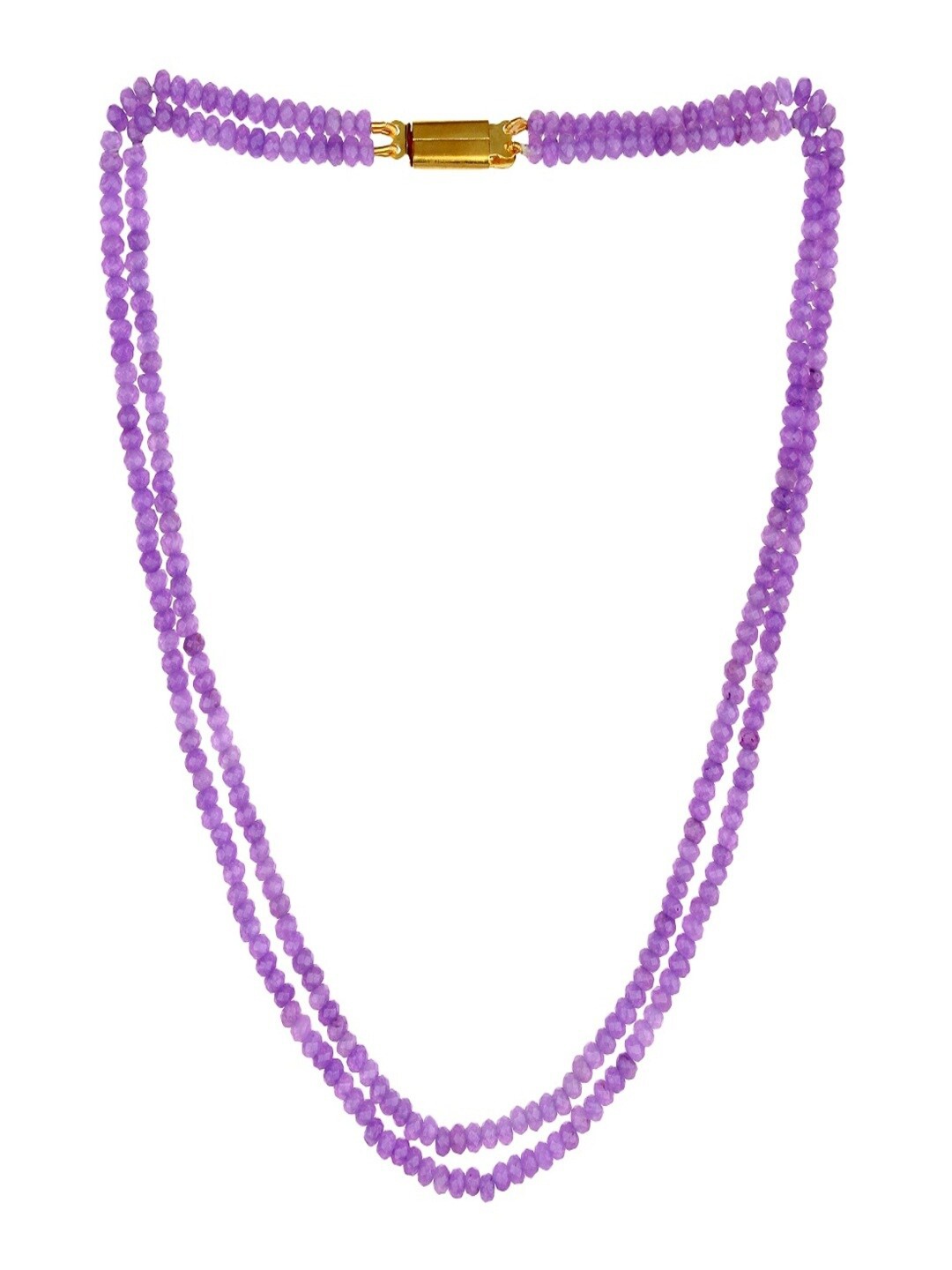 

Runjhun Gold-Toned & Violet Brass Gold-Plated Necklace