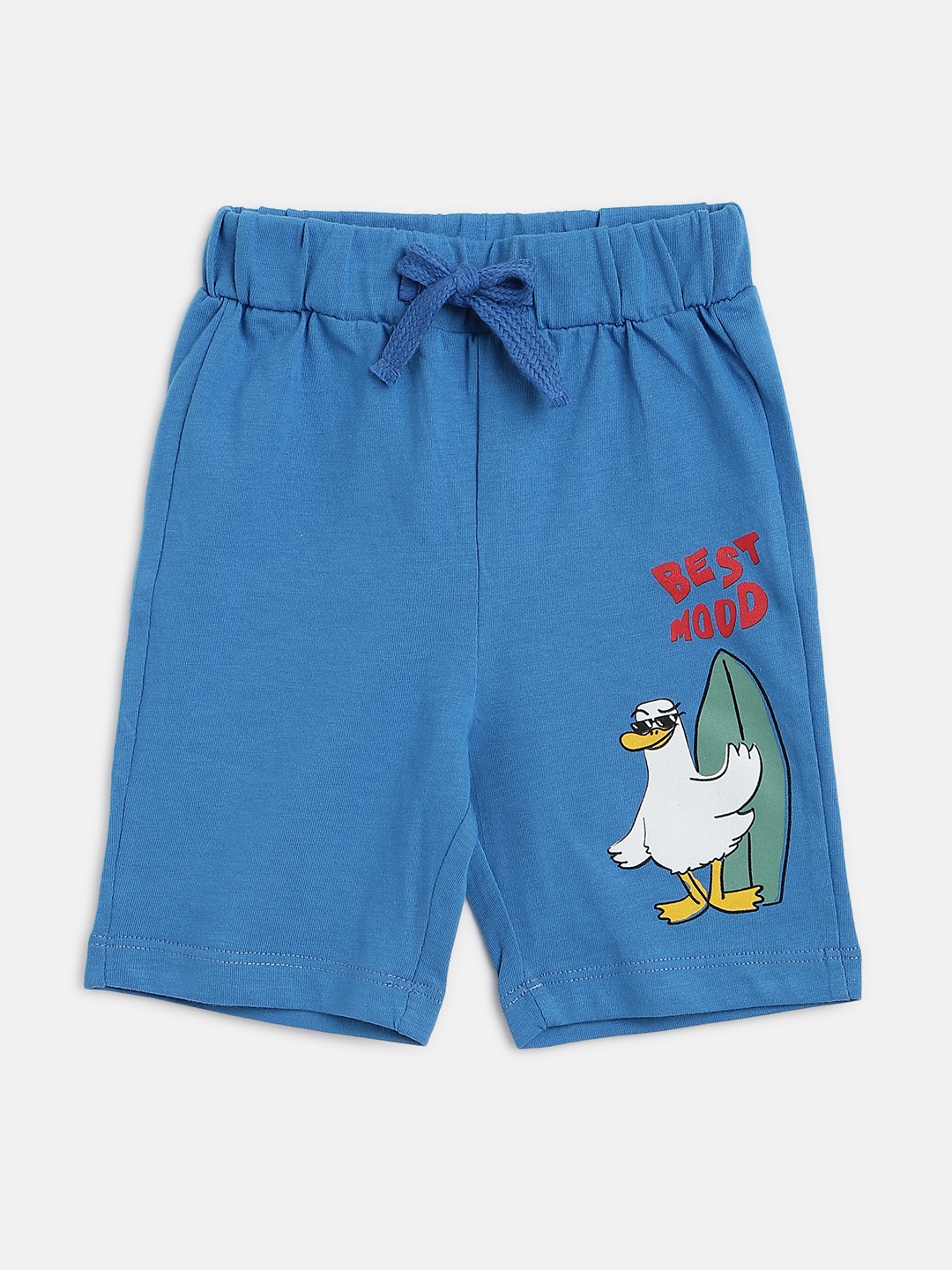 

Civil Boys Blue & White Pure Cotton Graphic Print Shorts