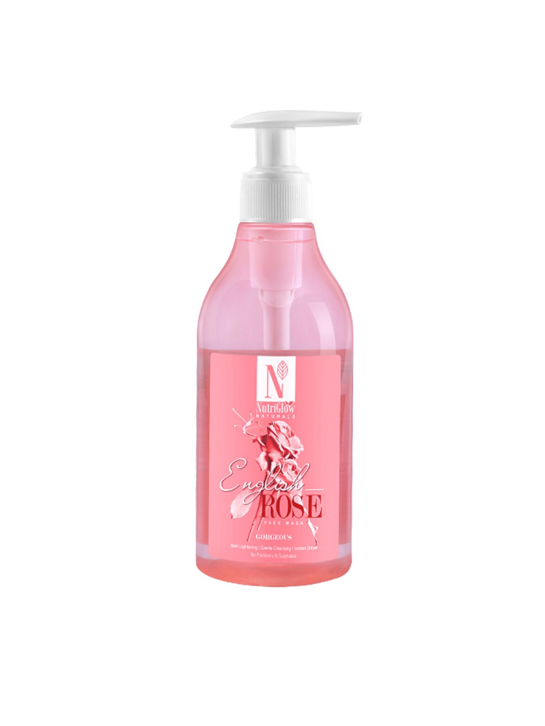 

NutriGlow Naturals English Rose Skin Lightening Face Wash - 150 ml, Pink