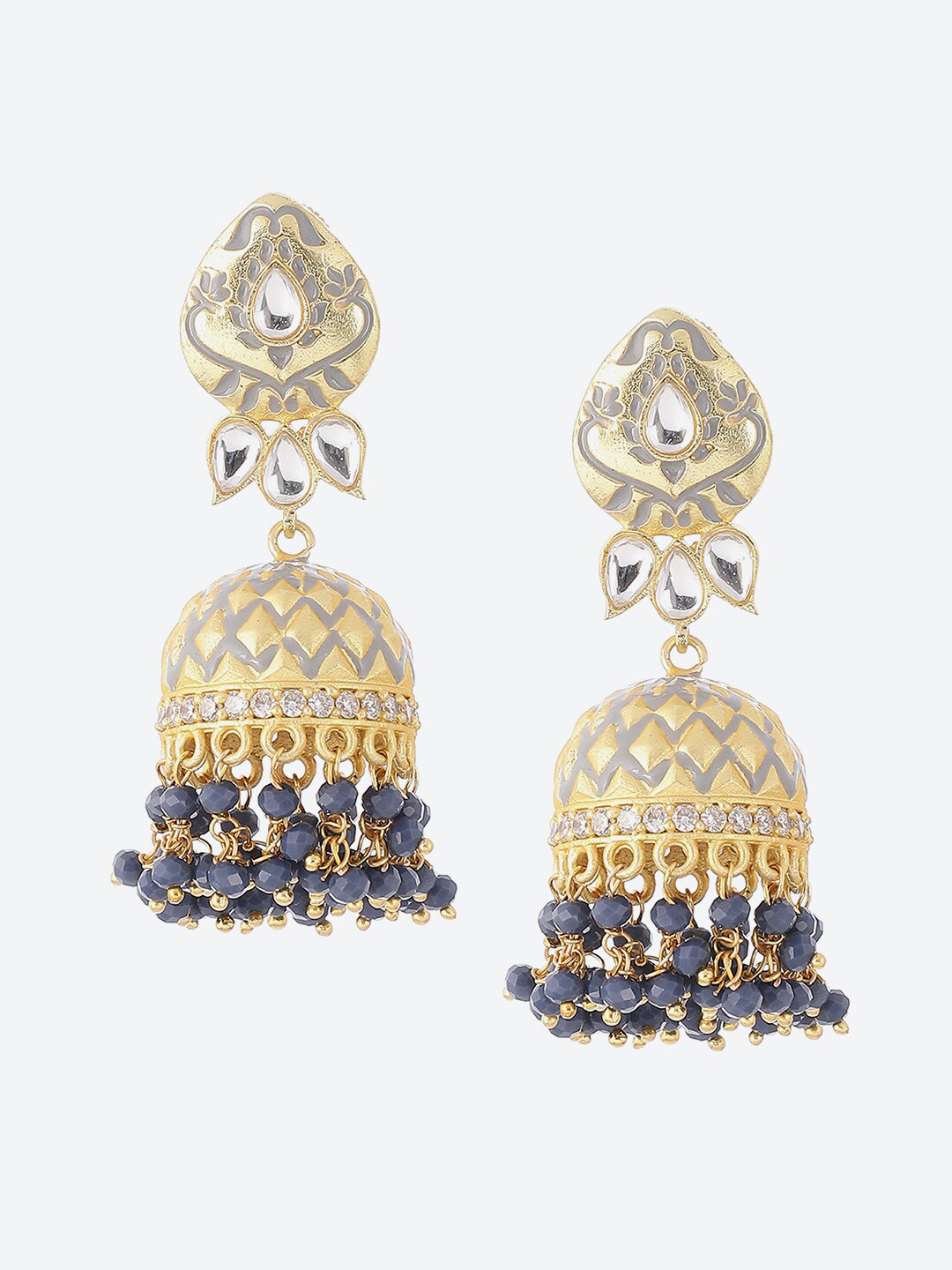

Biba Red Contemporary Jhumkas Earrings