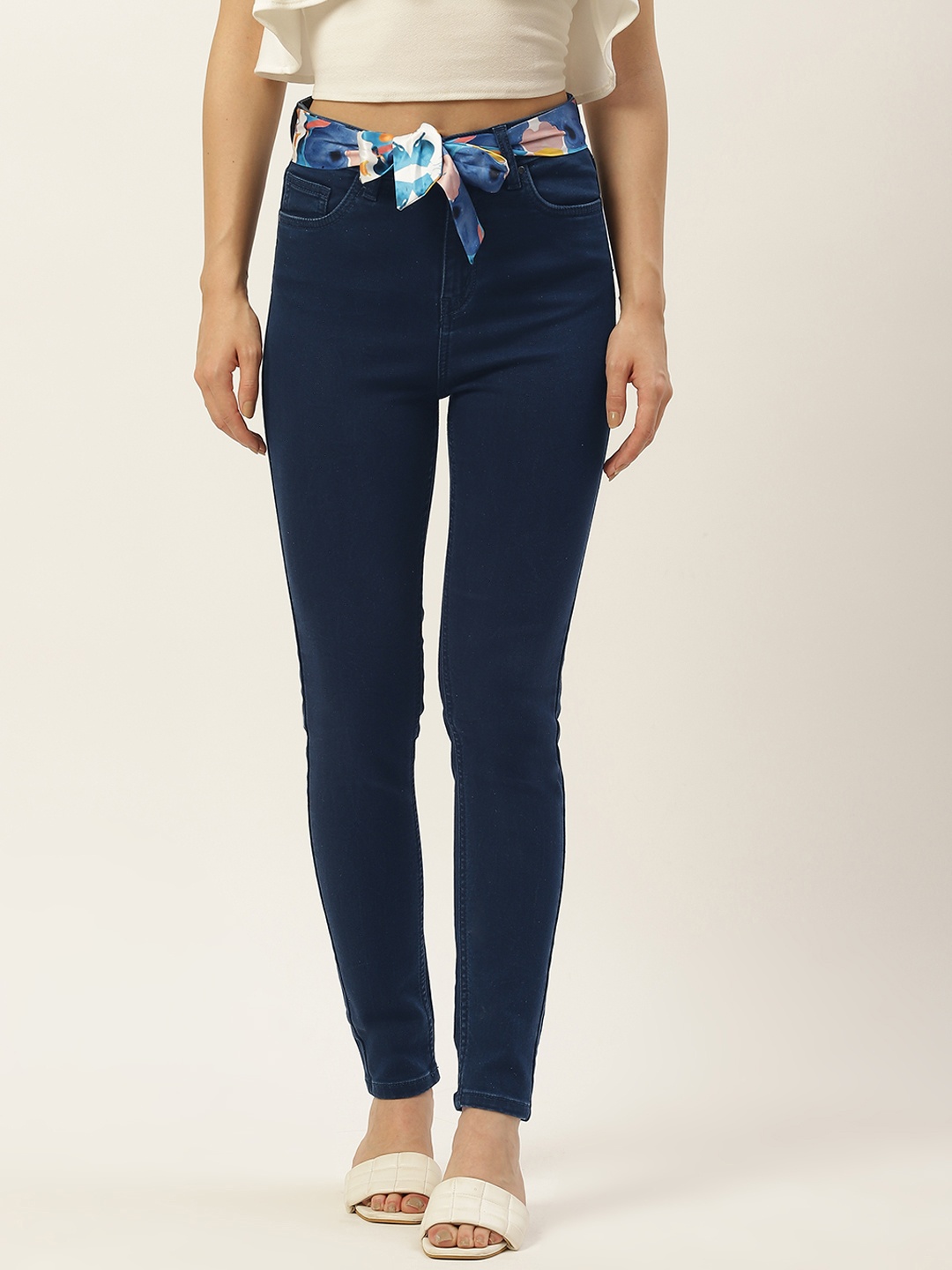 

Madame Women Navy Blue Stretchable Jeans