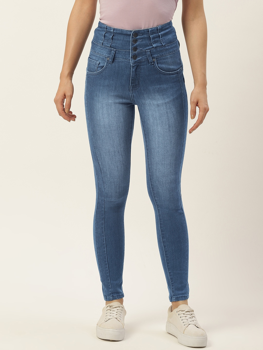 

Madame Women Navy Blue Stretchable Jeans