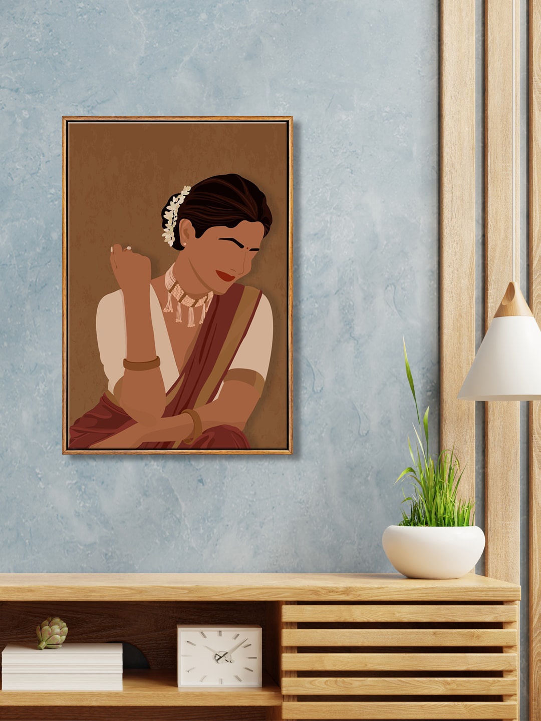 

999Store Women Sari Canvas Wall Art, Multi