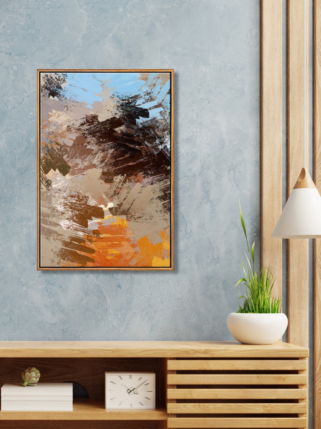 

999Store Orange & Blue Abstract Wall Art