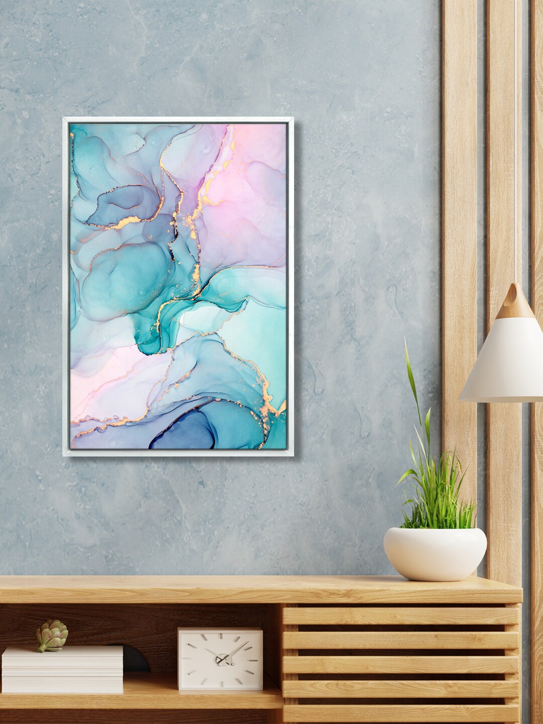 

999Store Blue & Pink Abstract Wall Art