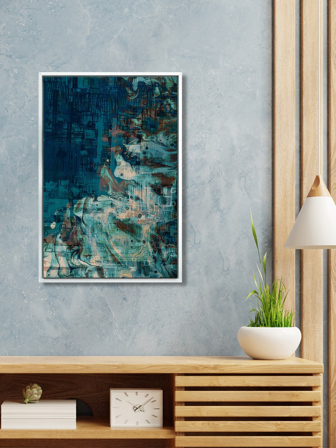 

999Store Blue Abstract Wall Art