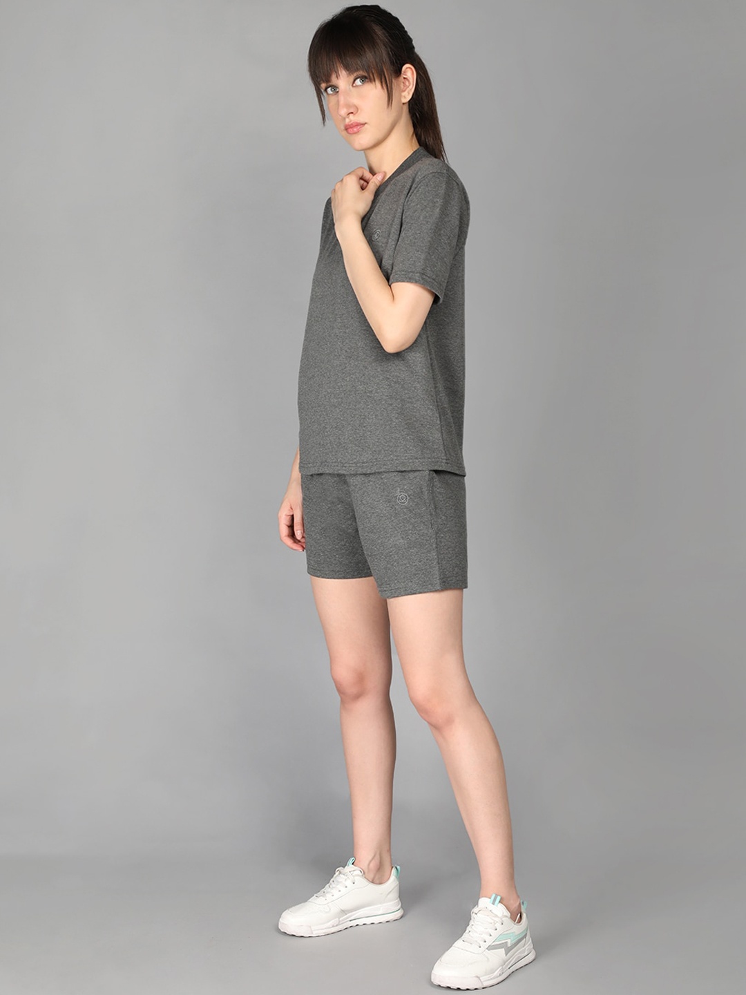 

Chkokko Women Grey Summer Wear Co-Ords