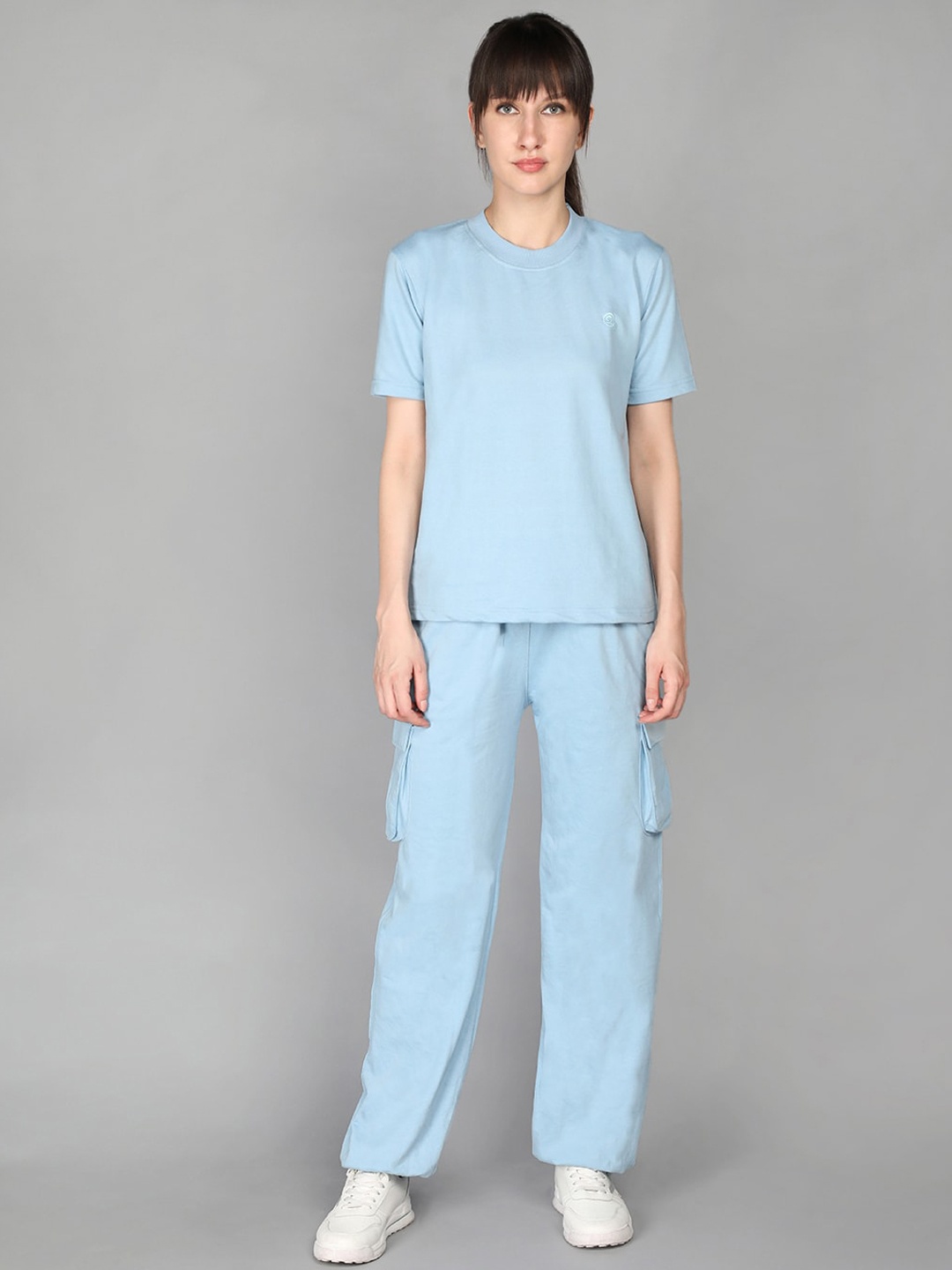 

Chkokko Women Blue Solid Co-Ords