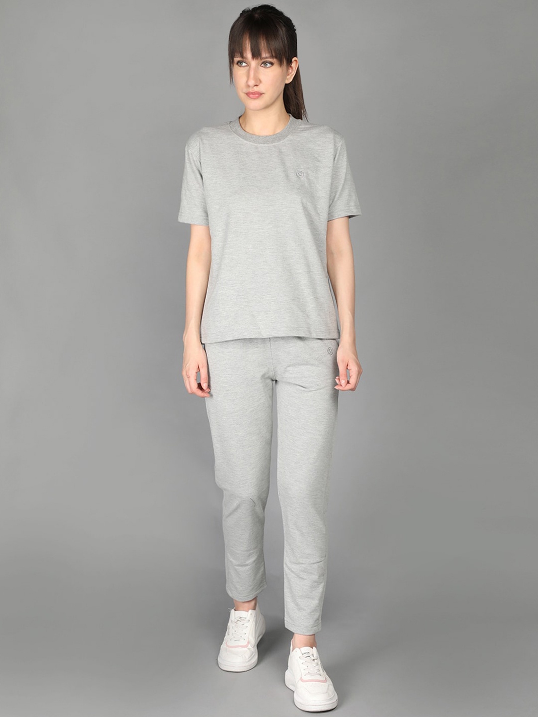 

Chkokko Women Grey Solid Co-Ords