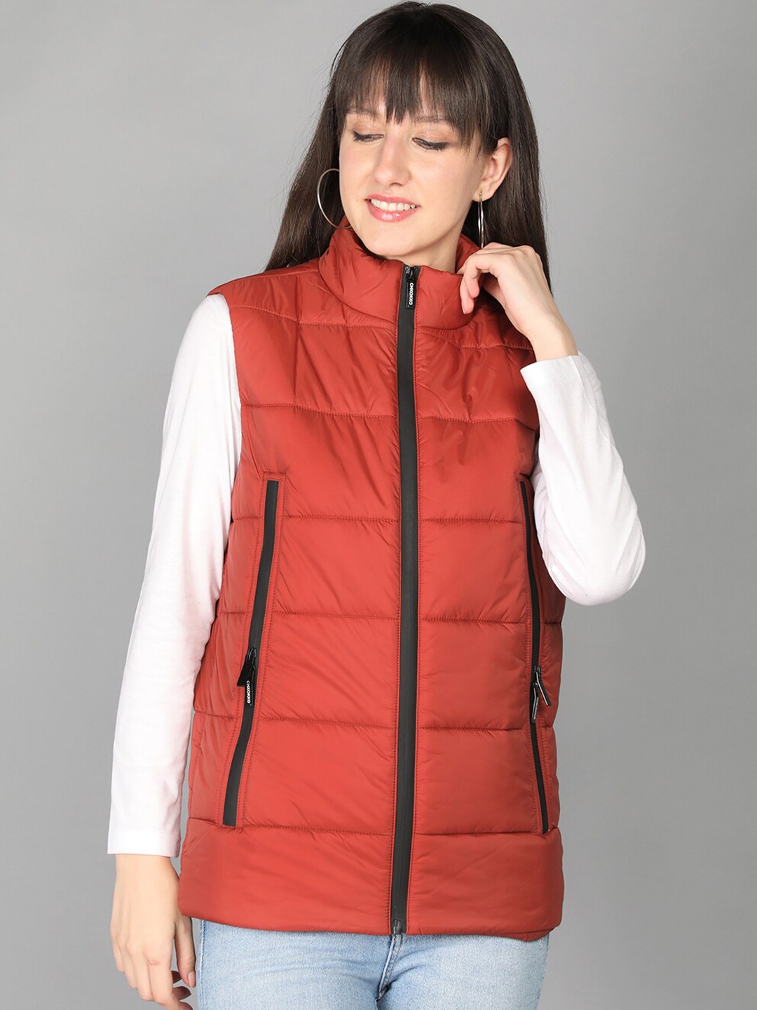 

CHKOKKO Women Rust Lightweight Outdoor Padded Jacket