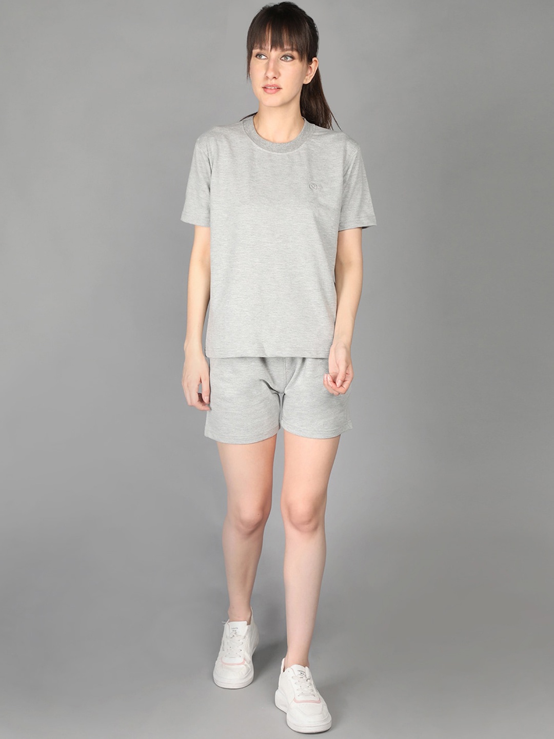 

Chkokko Women Grey Solid Co-Ords