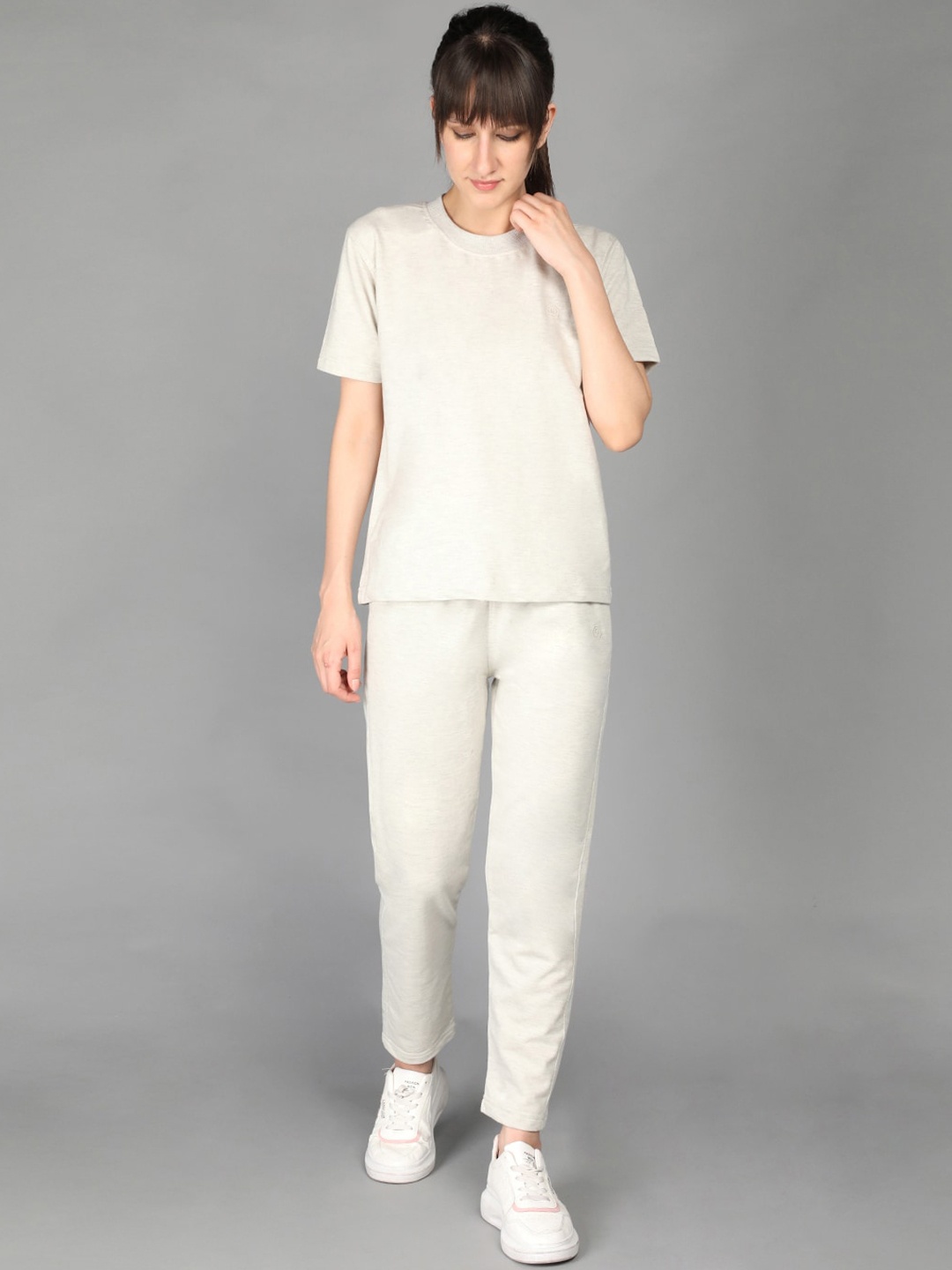 

Chkokko Women Off White Solid Co-Ords