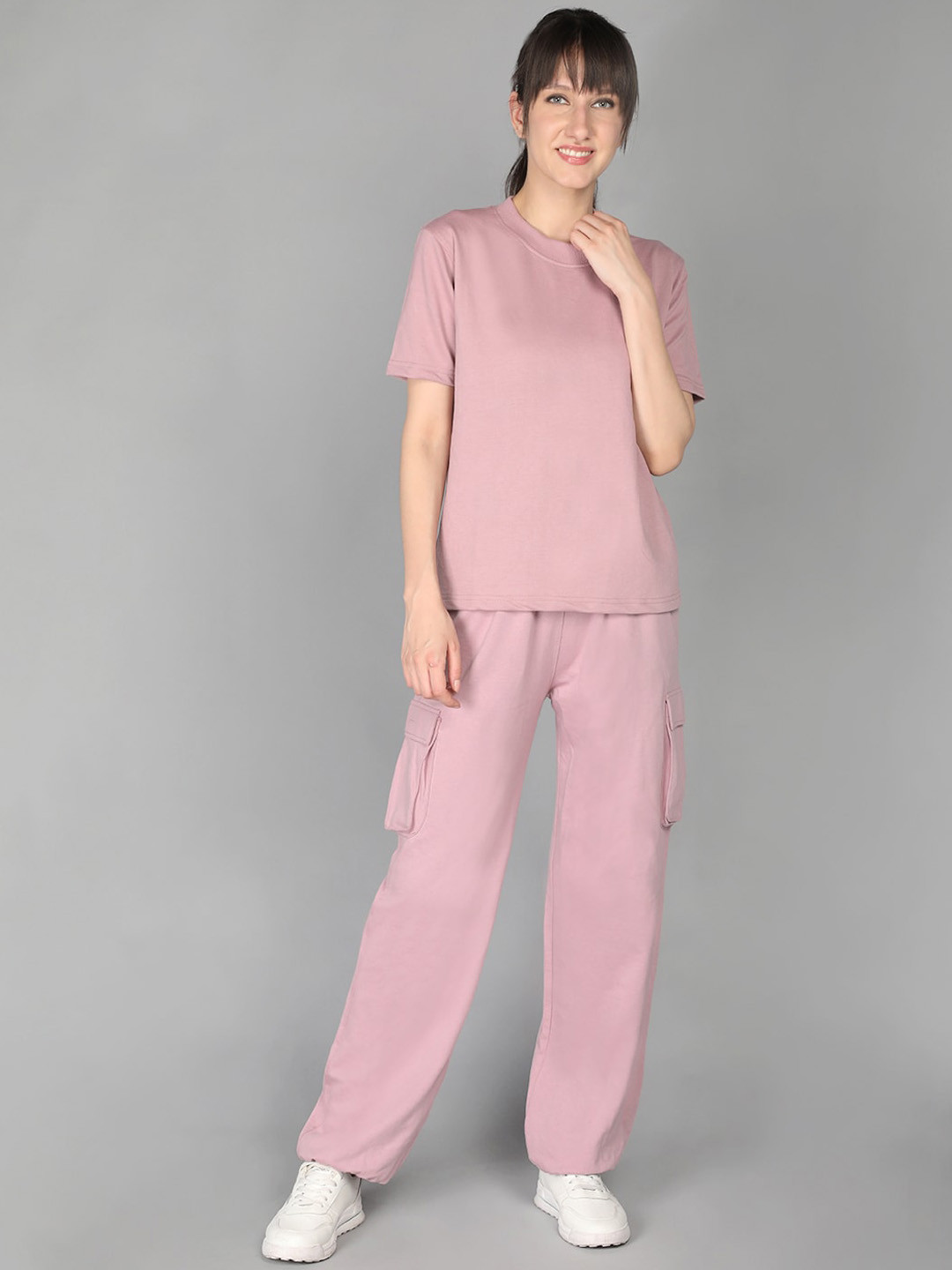 

Chkokko Women Pink Solid Co-Ords