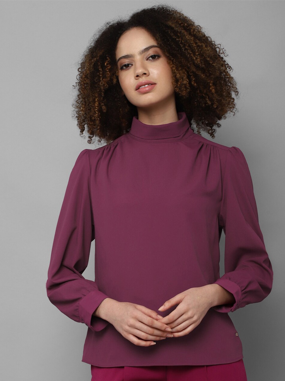 

Allen Solly Woman Purple High Neck Top