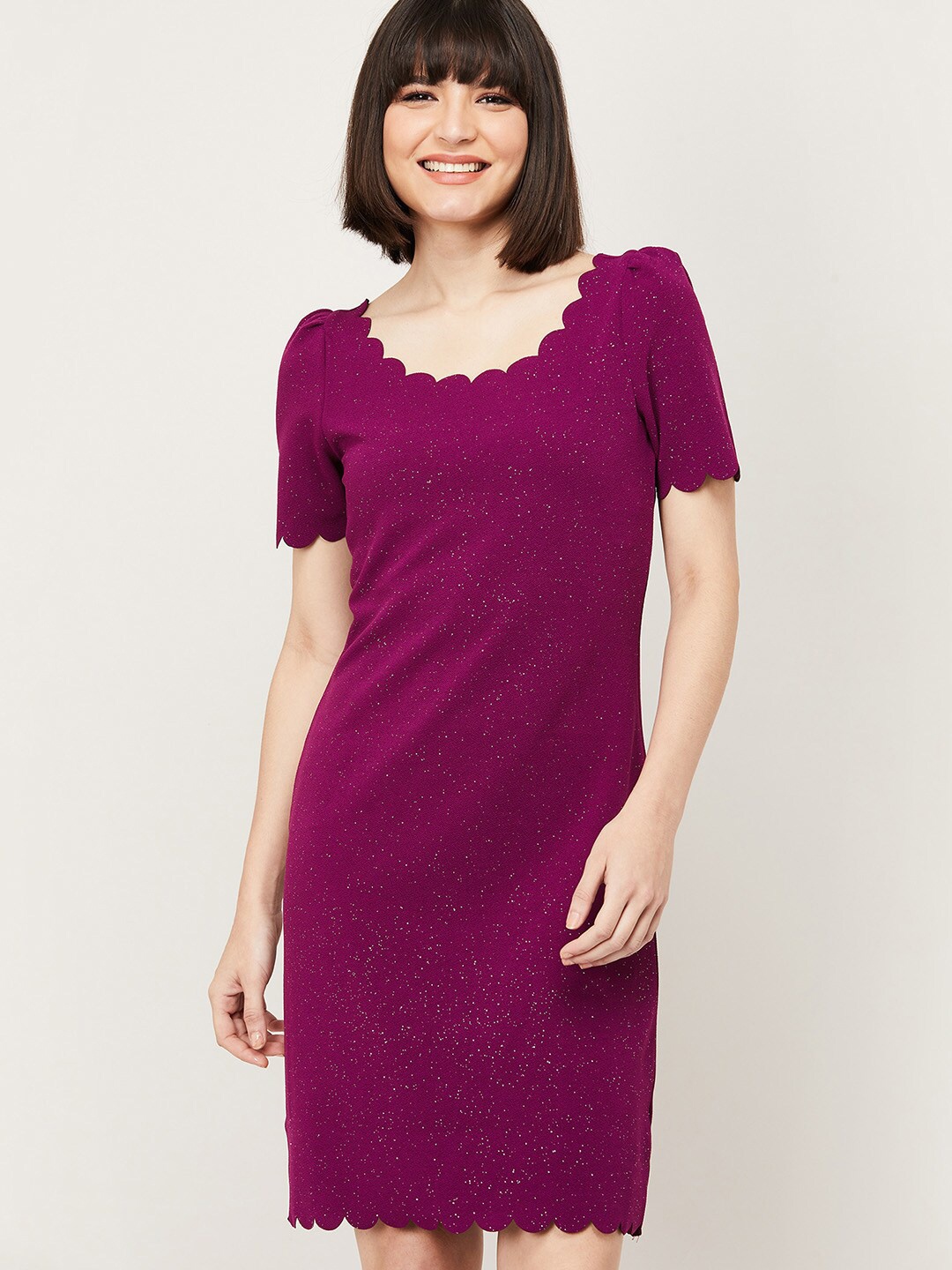 

CODE by Lifestyle Maroon & spanish purple Sheath Dress