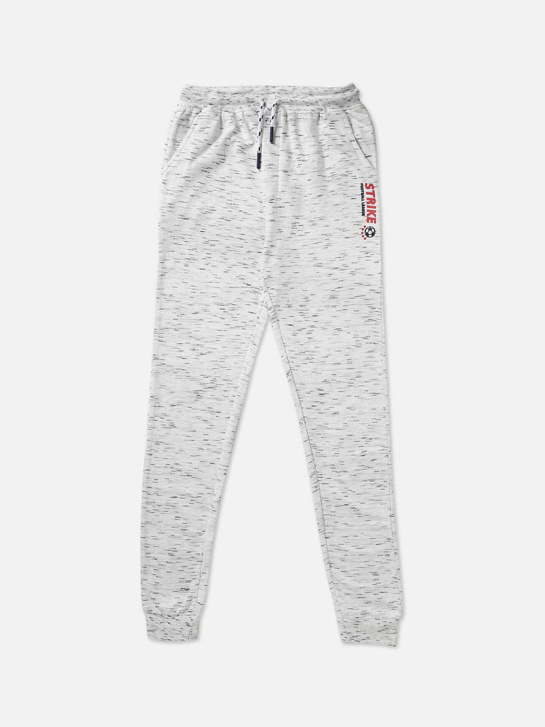 

R&B Boys White Printed Joggers Trousers