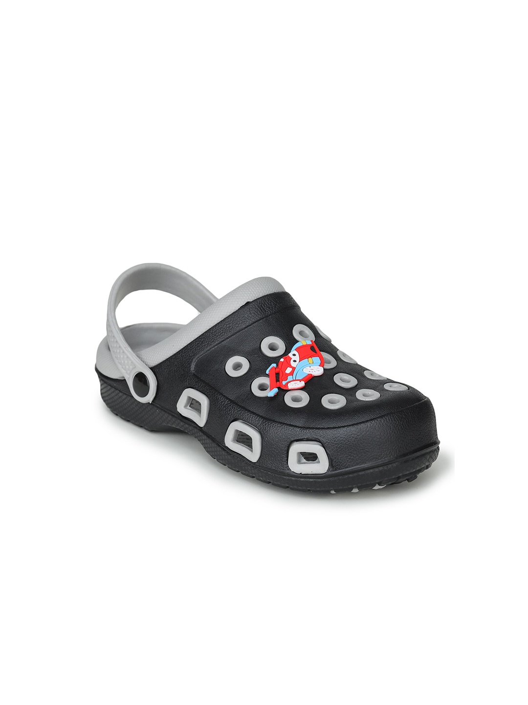 

Ego Unisex Kids Black & Grey Clogs Sandals