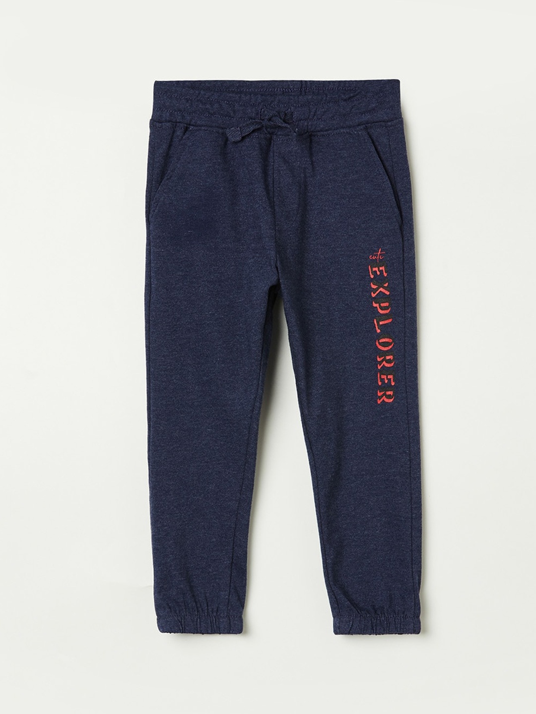 

Juniors by Lifestyle Boys Navy Blue Solid Track Pants