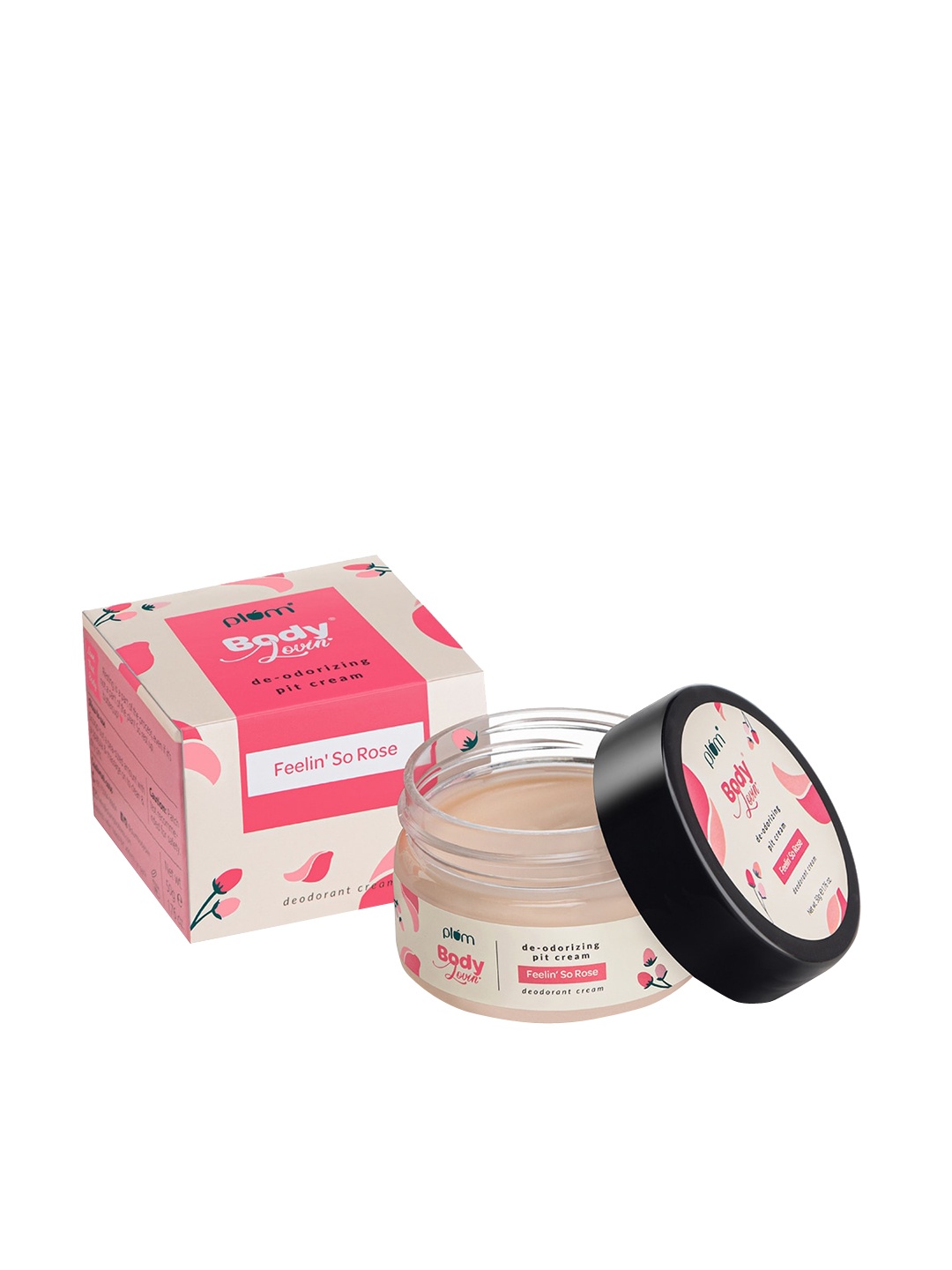 

Plum BodyLovin Feelin So Rose De-Odorizing Pit Cream Underarm Deodorant - 50g, Pink