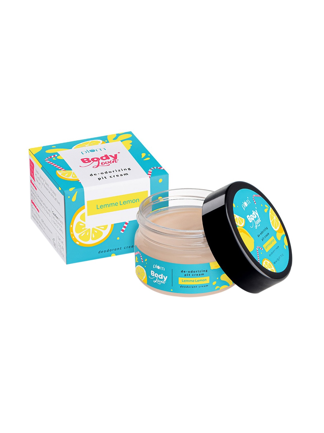 

Plum BodyLovin Lemme Lemon De-Odorizing Pit Cream Underarm Deodorant - 50g, Blue