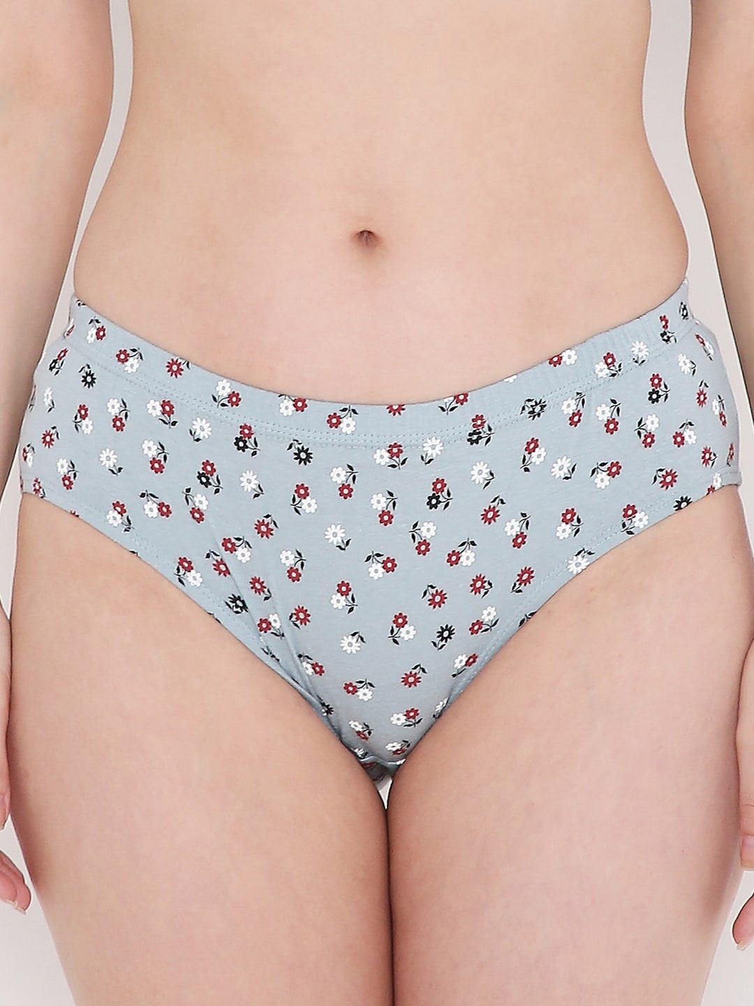

Berrys Intimatess Women Grey & White Printed Cotton Hipster Briefs