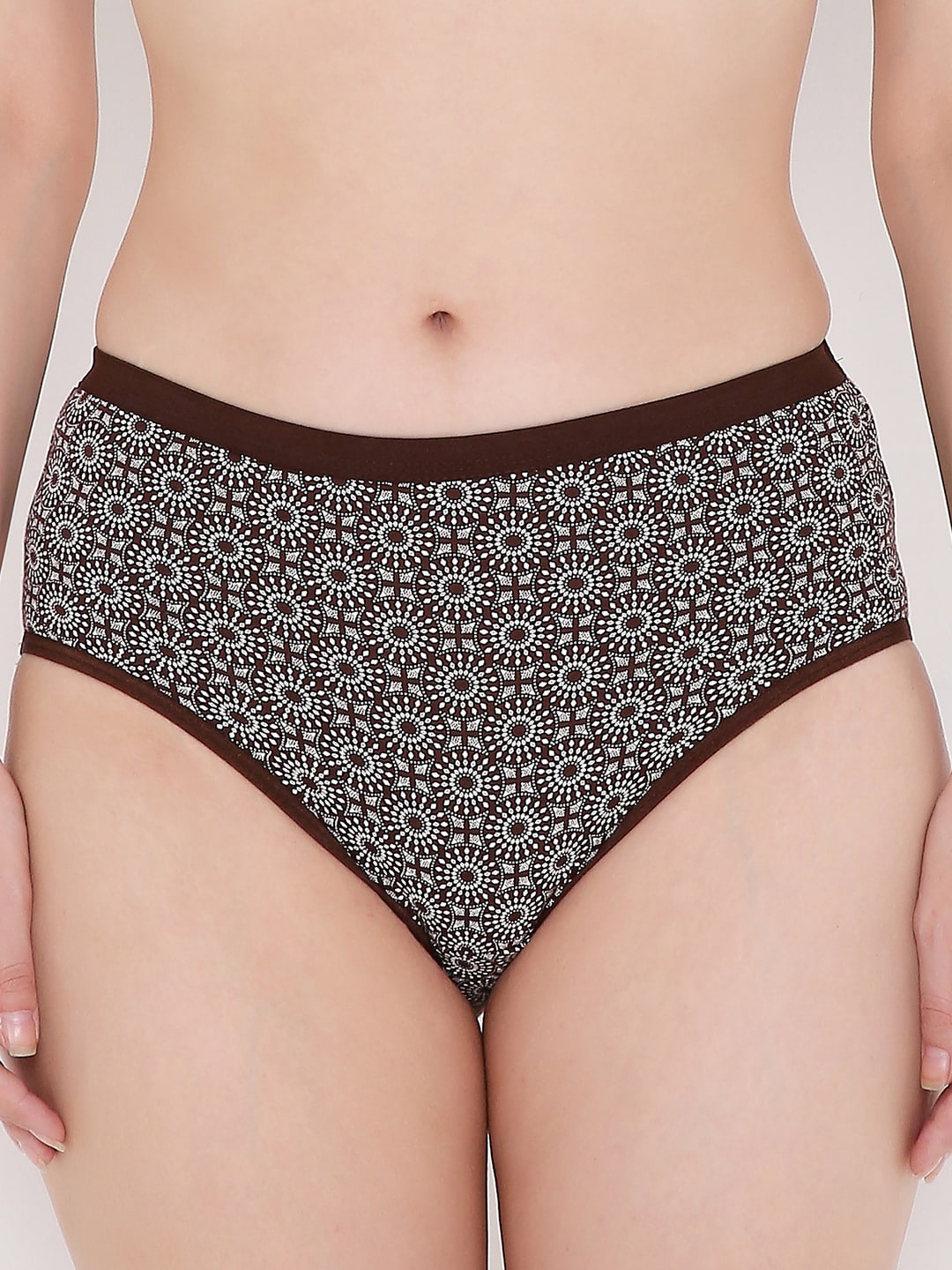 

Berrys Intimatess Women Brown Printed Cotton Hipster Briefs