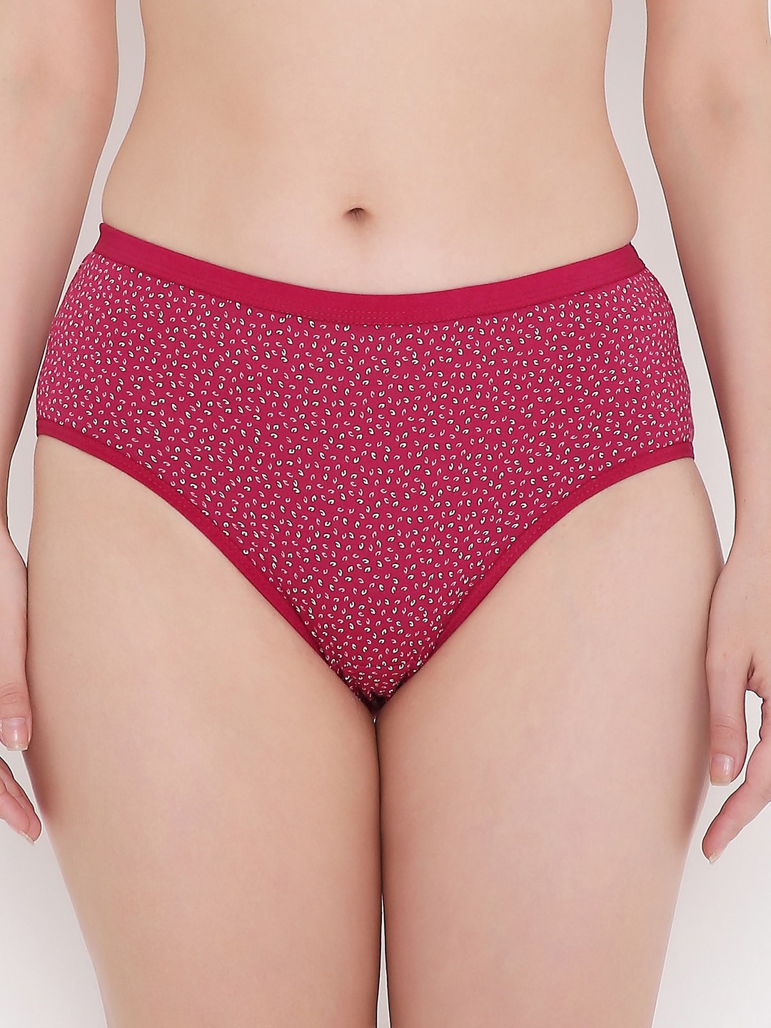 

Berrys Intimatess Women Red Printed Cotton Hipster Briefs